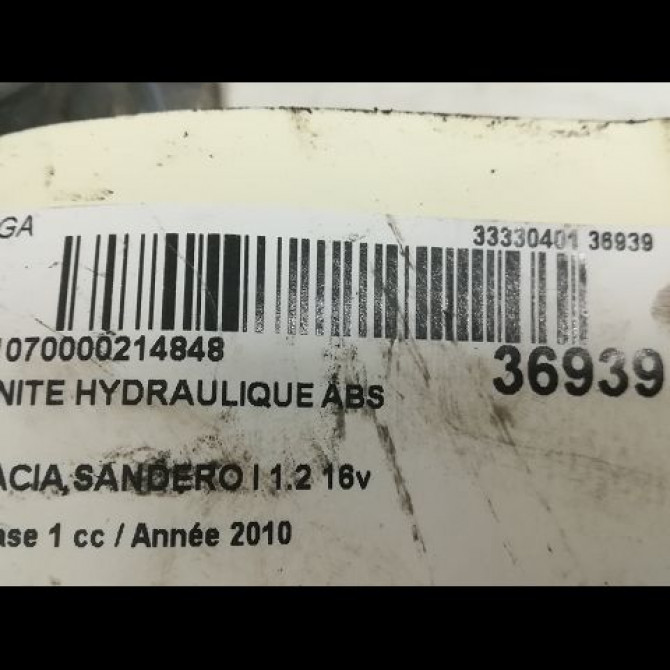 Unité hydraulique ABS occasion DACIA SANDERO I Phase 1 06-2008->10-2012 1.2 16v 75ch 8201063079 3