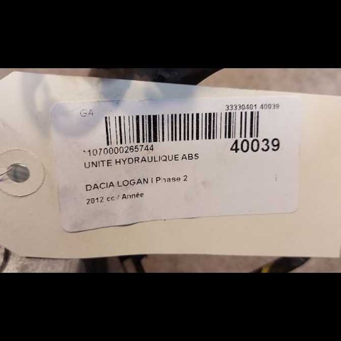Unité hydraulique ABS occasion DACIA LOGAN I Phase 2 07-2008->12-2012 8201063079 3