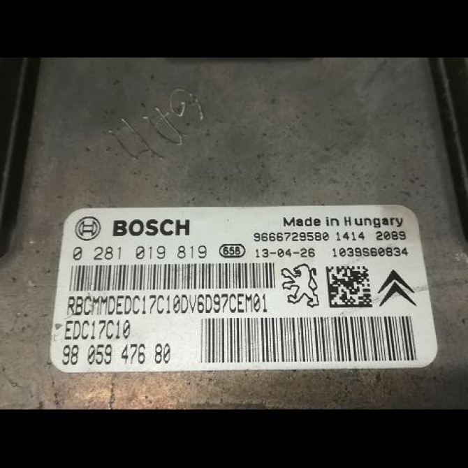 Calculateur moteur occasion CITROEN DS3 Phase 1 11-2009->03-2014 1.6 HDI 90ch 1609529280 3