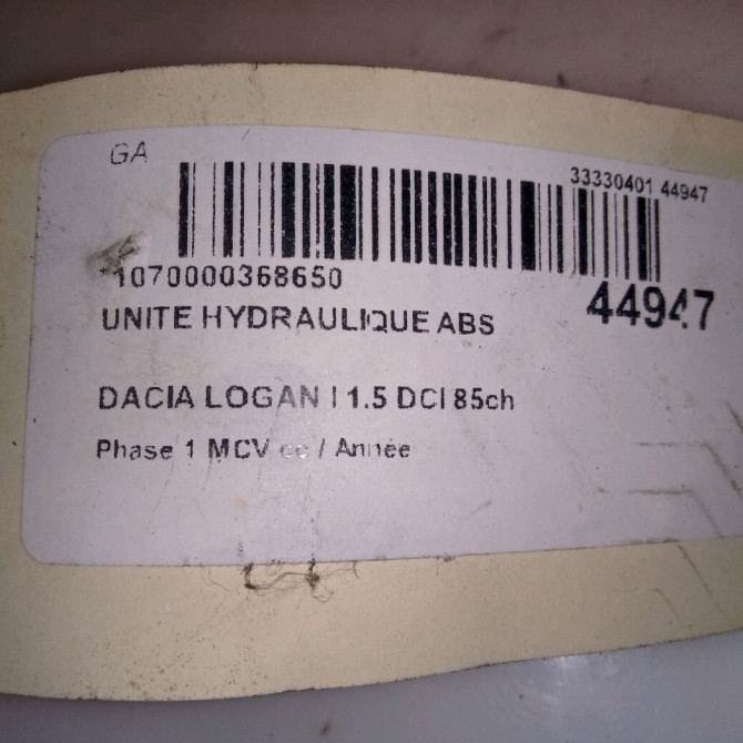 Unité hydraulique ABS occasion DACIA LOGAN I Phase 1 MCV 01-2007->10-2008 1.5 DCI 85ch 8201063079 4