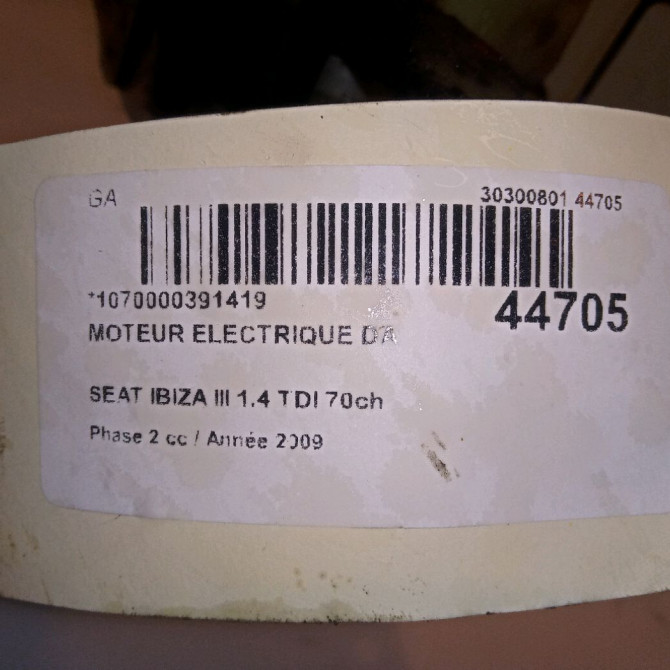 Moteur electrique de direction assistée occasion SEAT IBIZA III Phase 2 03-2006->06-2009 1.4 TDI 70ch 6Q1423070X 6