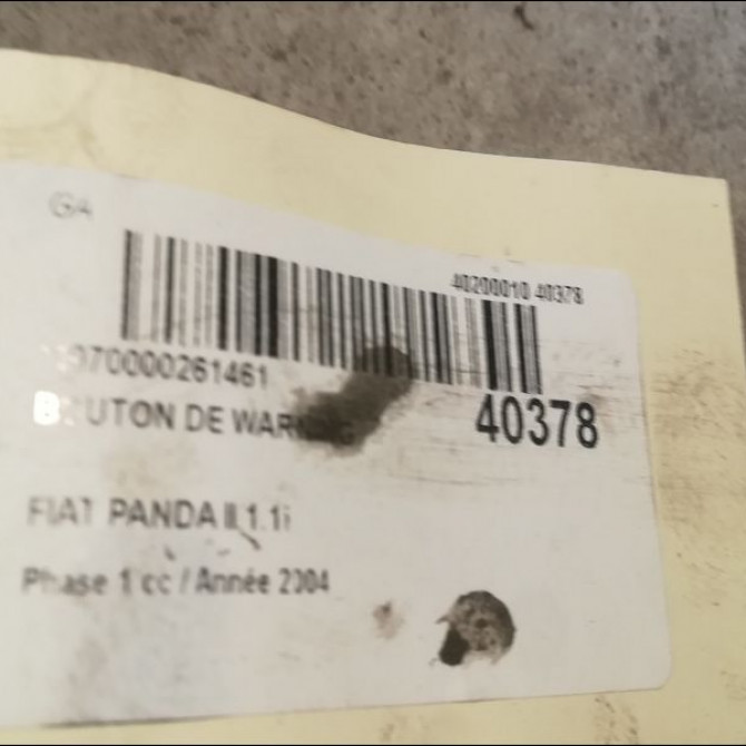Bouton de warning occasion FIAT PANDA II Phase 1 09-2003->12-2012 1.1i 2