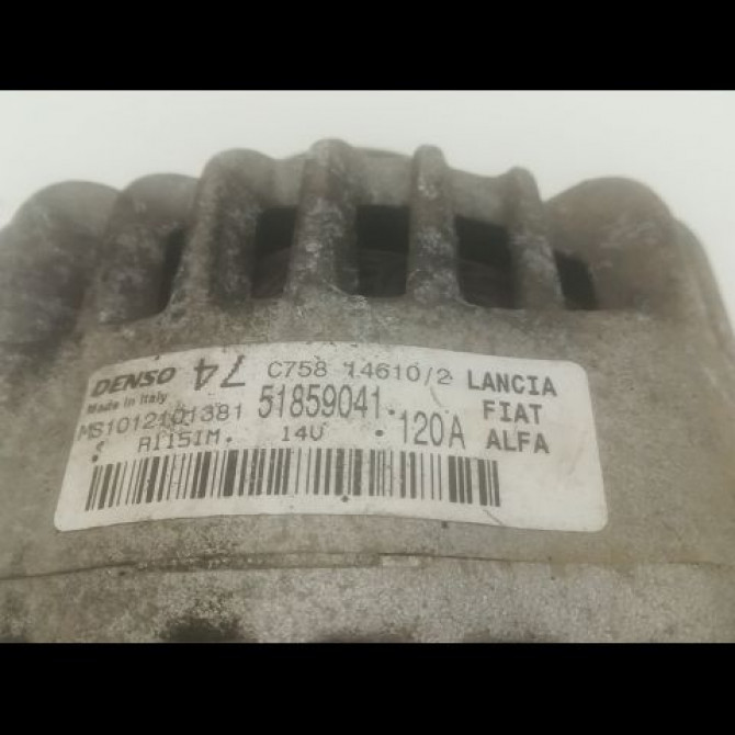 Alternateur occasion FIAT 500 II 500 II Phase 1 2007-07-01->2016-03-31 1.2i 69ch 51859041 3