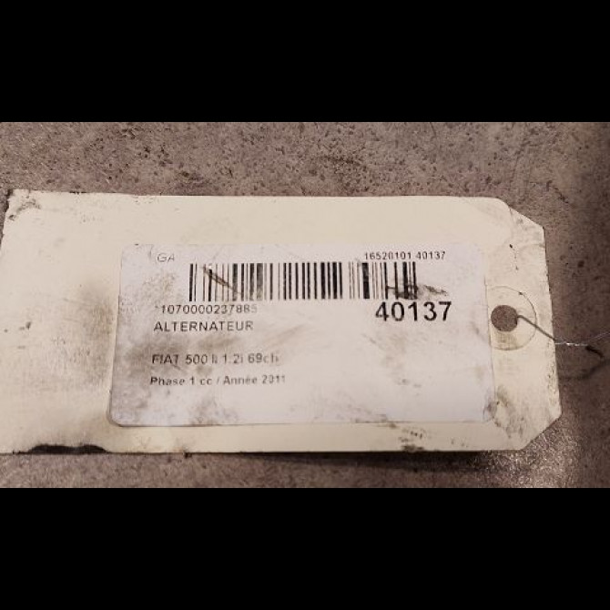Alternateur occasion FIAT 500 II 500 II Phase 1 2007-07-01->2016-03-31 1.2i 69ch 52003529 4