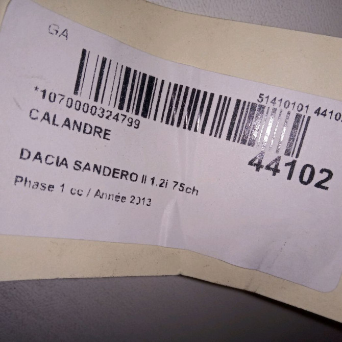 Calandre occasion DACIA SANDERO II Phase 1 10-2012->... 1.2i 75ch 623103971R 4