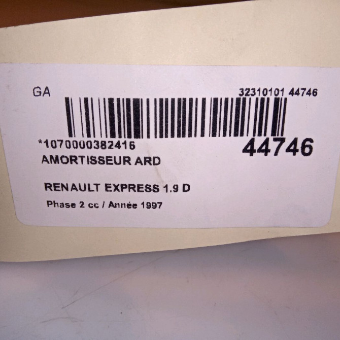 Amortisseur arrière droit occasion RENAULT EXPRESS Phase 2 09-1994->09-1997 1.9 D 55ch 562104871R 3