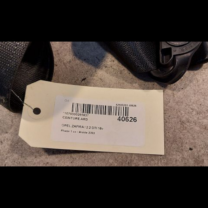 Ceinture arrière droite occasion OPEL ZAFIRA I Phase 1 03-1999->07-2005 2.2 DTI 16v 125ch 13120732 2