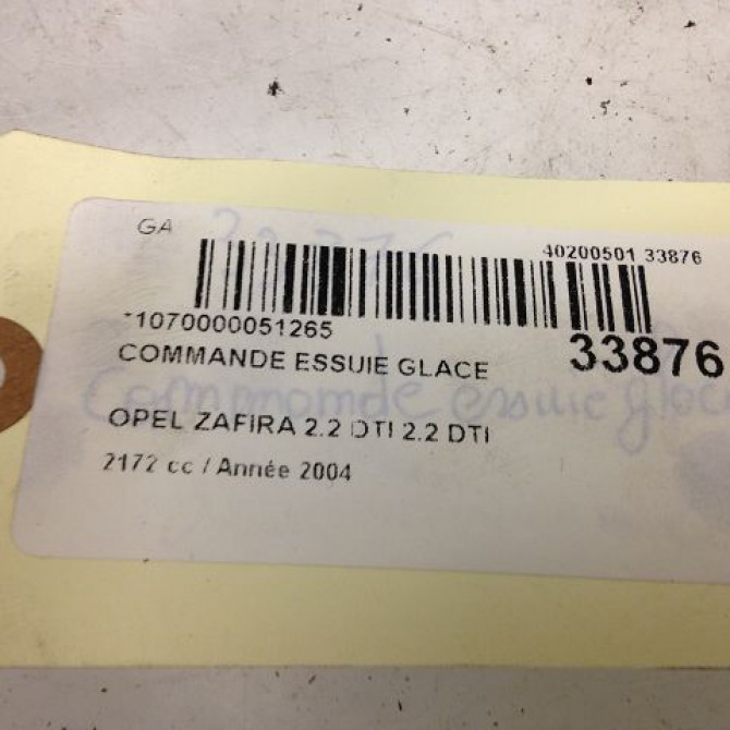 Commande essuie glace occasion OPEL ZAFIRA I Phase 1 03-1999->07-2005 2.2 DTI 16v 125ch 90413243 4