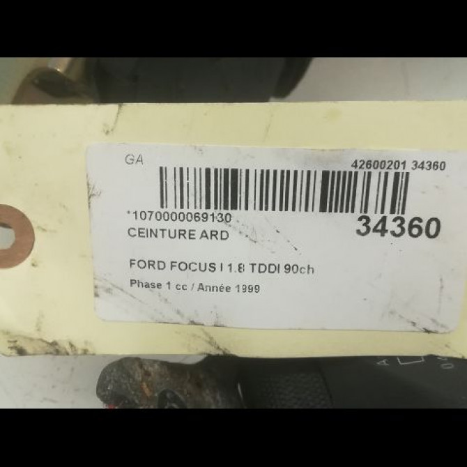 Ceinture arrière droite occasion FORD FOCUS I Phase 1 10-1998->09-2004 1.8 TDDI 90ch 1222906 4