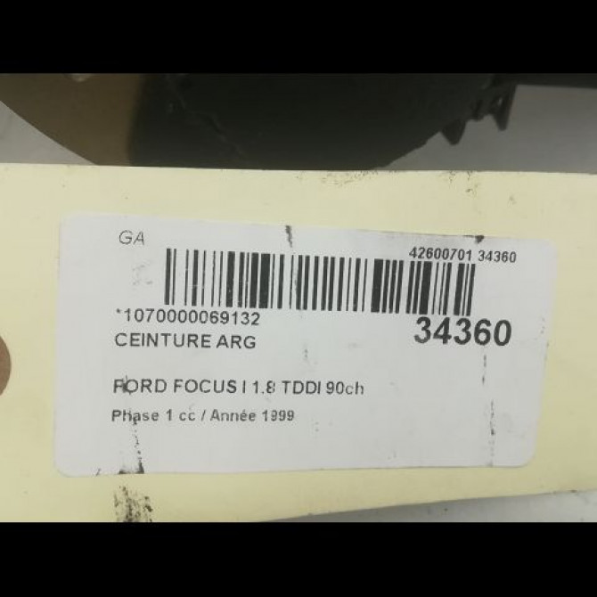 Ceinture arrière gauche occasion FORD FOCUS I Phase 1 10-1998->09-2004 1.8 TDDI 90ch 1222906 4