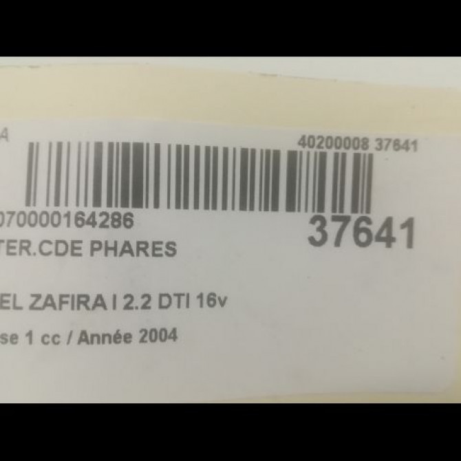 Interrupteur commande de phares occasion OPEL ZAFIRA I Phase 1 03-1999->07-2005 2.2 DTI 16v 125ch 92115268 3