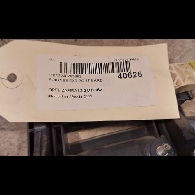 Poignee ext porte ard occasion OPEL ZAFIRA I Phase 1 03-1999->07-2005 2.2 DTI 16v 125ch 24455355 3