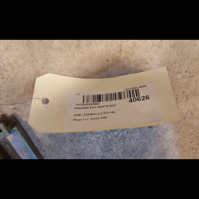 Poignee ext porte avd occasion OPEL ZAFIRA I Phase 1 03-1999->07-2005 2.2 DTI 16v 125ch 24455355 3