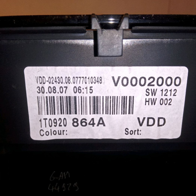 Compteur occasion VOLKSWAGEN TOURAN I Phase 2 11-2006->09-2010 1.9 TDI 105ch 1T0920864AXZ02 3