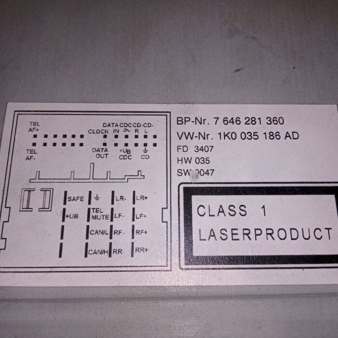 Autoradio occasion VOLKSWAGEN TOURAN I Phase 2 11-2006->09-2010 1.9 TDI 105ch 3