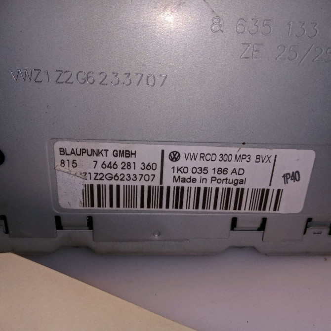 Autoradio occasion VOLKSWAGEN TOURAN I Phase 2 11-2006->09-2010 1.9 TDI 105ch 4