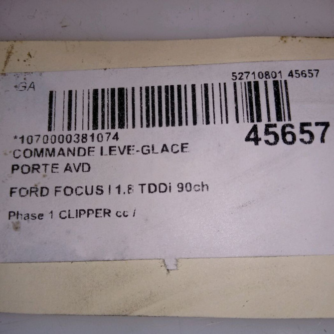 Commande lève-glace porte avant droite occasion FORD FOCUS I Phase 1 CLIPPER 10-1998->12-2004 1.8 TDDi 90ch 5