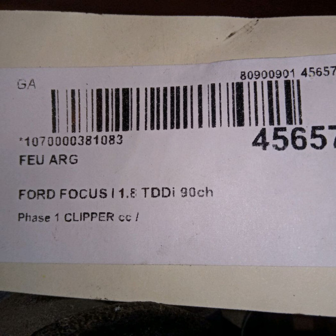 Feu arrière gauche occasion FORD FOCUS I Phase 1 CLIPPER 10-1998->12-2004 1.8 TDDi 90ch 1233323 4