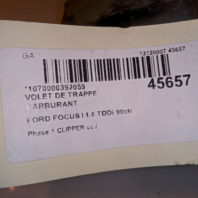 Volet de trappe carburant occasion FORD FOCUS I Phase 1 CLIPPER 10-1998->12-2004 1.8 TDDi 90ch 1214249 4