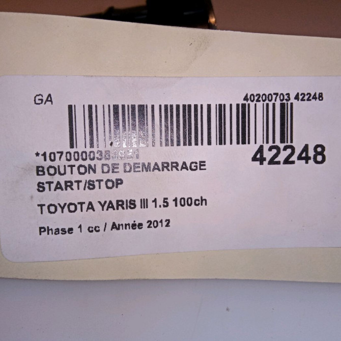 occasion TOYOTA YARIS III YARIS III Phase 1 2011-03-01->2015-04-30 1.5 100ch 4