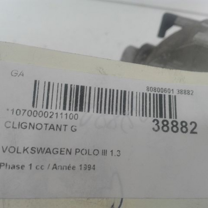 Clignotant gauche occasion VOLKSWAGEN POLO III Phase 1 10-1994->11-1999 1.3 6N0953041B 3