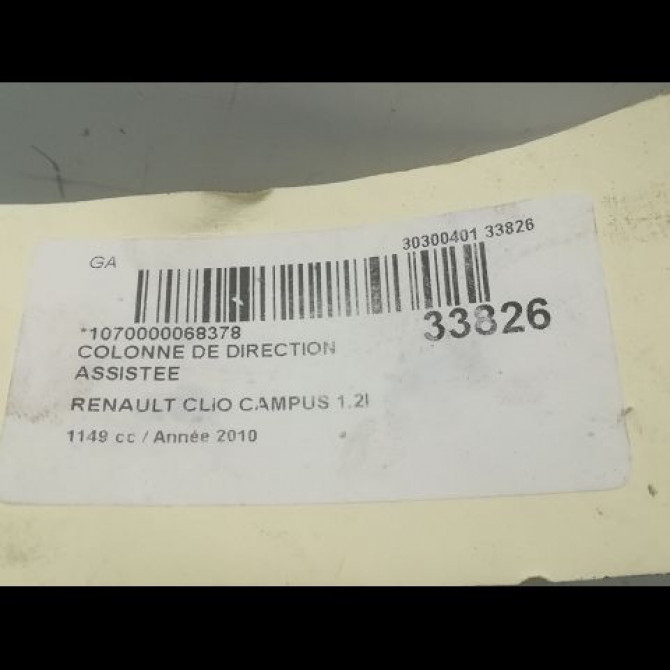 Colonne de direction assistee occasion RENAULT CLIO CAMPUS II 8200711617 3