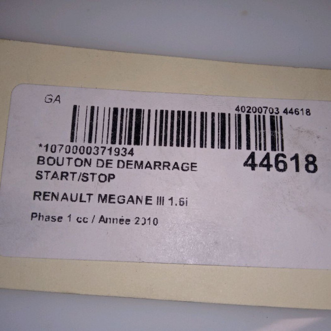 occasion RENAULT MEGANE III Phase 1 11-2008->01-2012 1.6i 16v 110ch 4