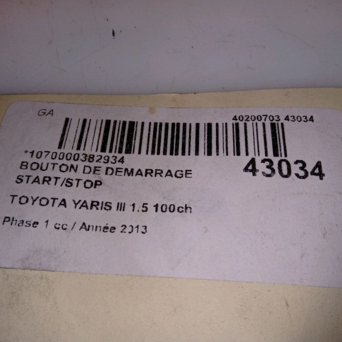 occasion TOYOTA YARIS III YARIS III Phase 1 2011-03-01->2015-04-30 1.5 100ch 5