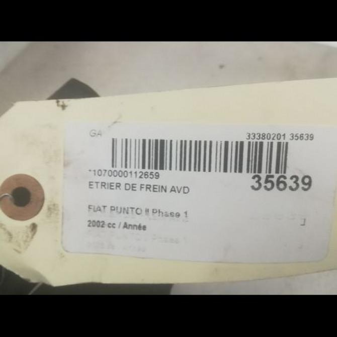 Etrier de frein avant droit occasion FIAT PUNTO II Phase 1 10-1999->05-2003 77364842 3