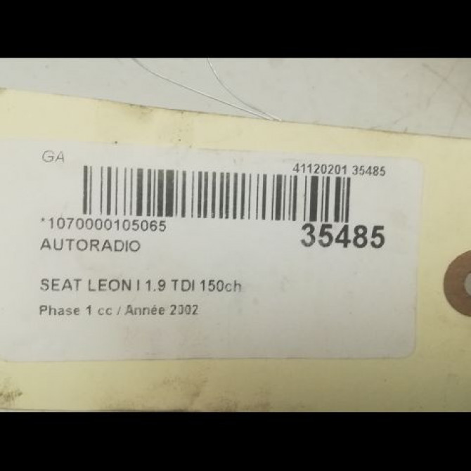 Autoradio occasion SEAT LEON I Phase 1 04-2000->10-2006 1.9 TDI 150ch 3