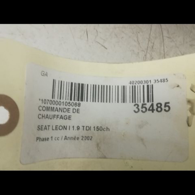 Commande de chauffage occasion SEAT LEON I Phase 1 04-2000->10-2006 1.9 TDI 150ch 1M0820045C 3