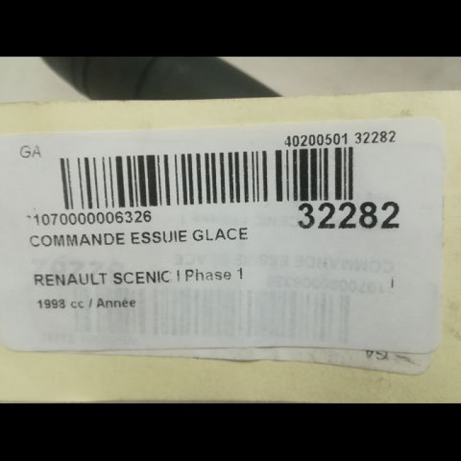 Commande essuie glace occasion RENAULT SCENIC I Phase 1 09-1996->08-1999 7701047263 4