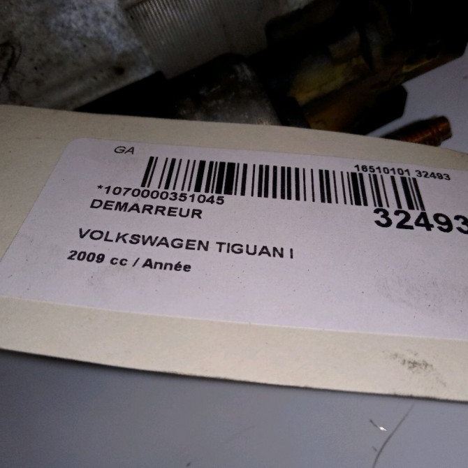 Démarreur occasion VOLKSWAGEN TIGUAN I Phase 1 11-2007->04-2011 6