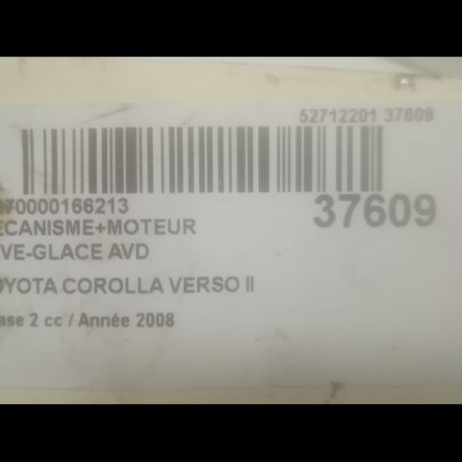 Mecanisme + moteur lève-glace avant droit occasion TOYOTA COROLLA VERSO II phase 2 06-2007->05-2009 2.2D 136ch 698100F010 3