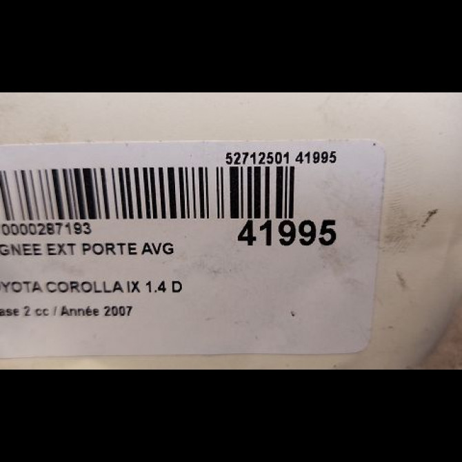 Poignee ext porte avg occasion TOYOTA COROLLA IX phase 2 07-2004->08-2007 1.4 D 90ch 6921105903 3