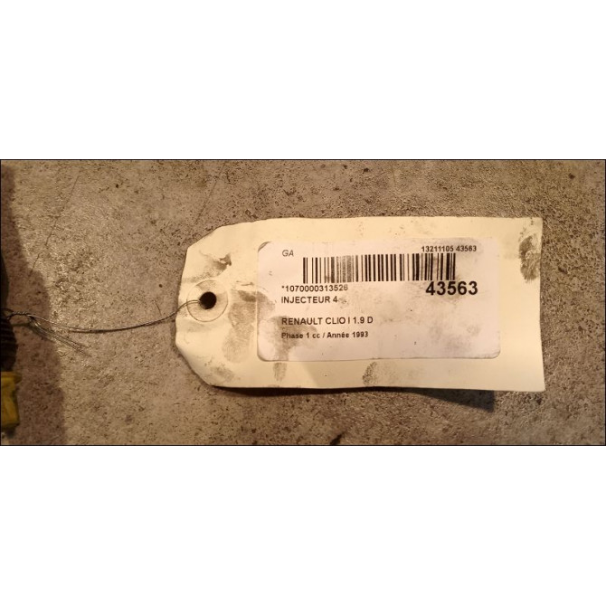 occasion RENAULT CLIO I Phase 1 06-1990->03-1994 1.9 D 7701033826 2