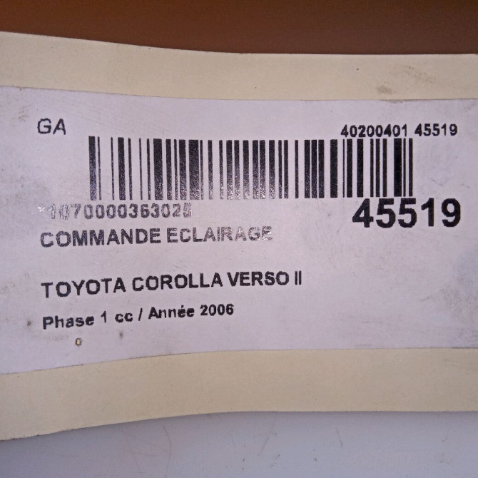 Commande eclairage occasion TOYOTA COROLLA VERSO II Phase 1 05-2004->06-2007 136 D-4D 8414005110 5