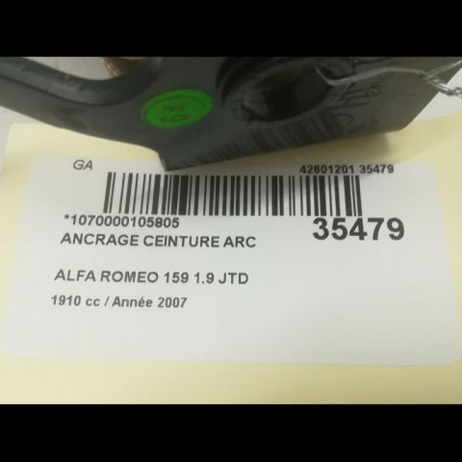 Ancrage ceinture arc occasion ALFA ROMEO 159 Phase 1 09-2005->05-2013 1.9 JTDm 150ch 3