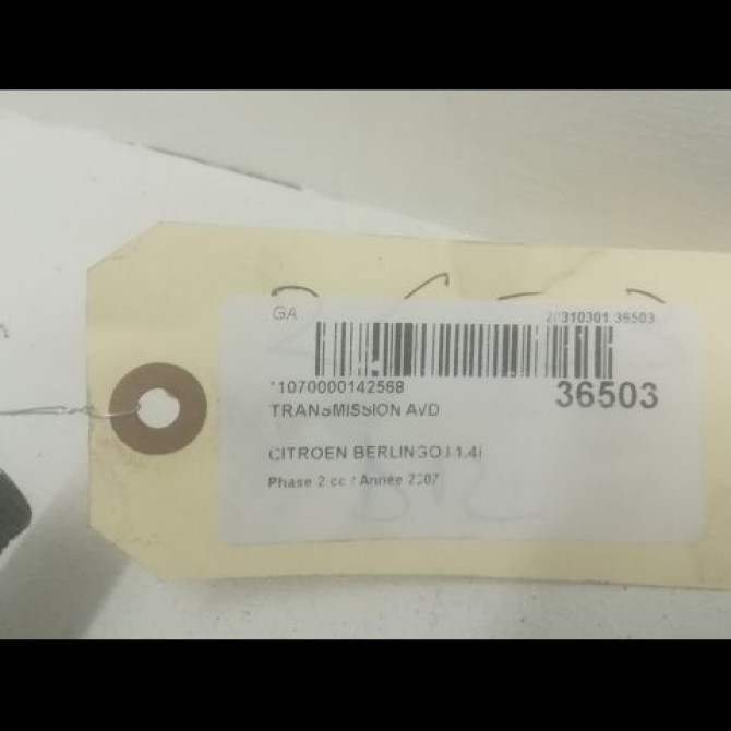 Transmission avant droite occasion CITROEN BERLINGO I Phase 2 11-2002->10-2010 1.4i 3273FE 4