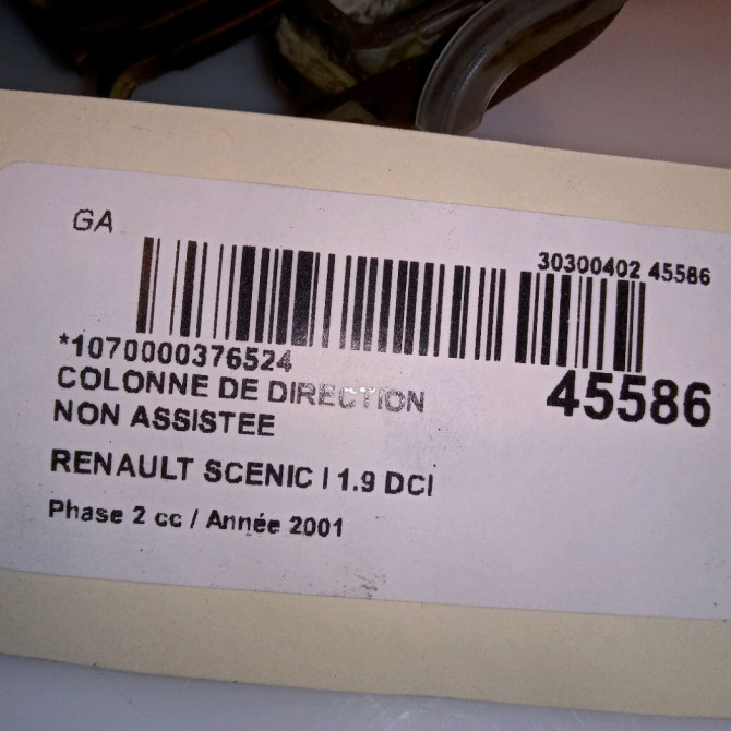 Colonne de direction non assistee occasion RENAULT SCENIC I Phase 2 08-1999->06-2003 1.9 DCI 100ch 7700437790 6
