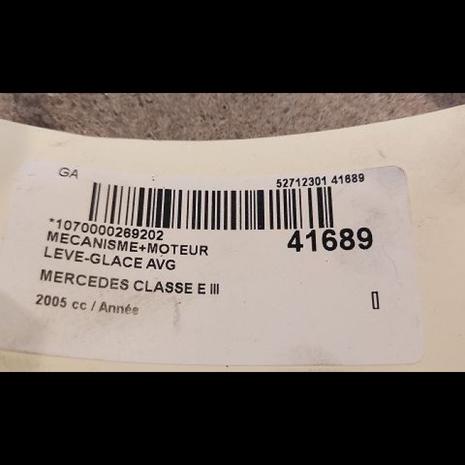 Mecanisme+moteur leve-glace avg occasion MERCEDES CLASSE E III Phase 1 03-2002->06-2006 E280CDi FAP 177ch 2117200346 3