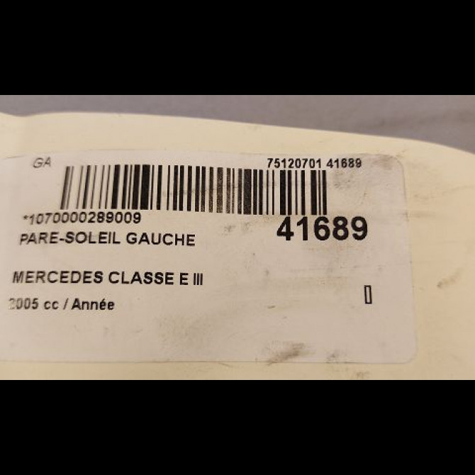 Pare-soleil gauche occasion MERCEDES CLASSE E III Phase 1 03-2002->06-2006 E280CDi FAP 177ch 21181013107D85 3