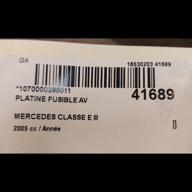 Platine fusible av occasion MERCEDES CLASSE E III Phase 1 03-2002->06-2006 E280CDi FAP 177ch 4