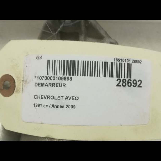 Démarreur occasion CHEVROLET AVEO II AVEO II Phase 1 2011-06-01->2015-06-30 25180808 4