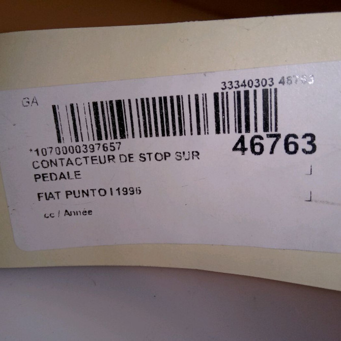 occasion FIAT PUNTO I Phase 1 11-1993->10-1999 1.1i 54ch 46541912 4