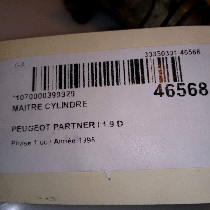 Maitre cylindre occasion PEUGEOT PARTNER I Phase 1 01-1997->12-2002 1.9 D 4601G1 5