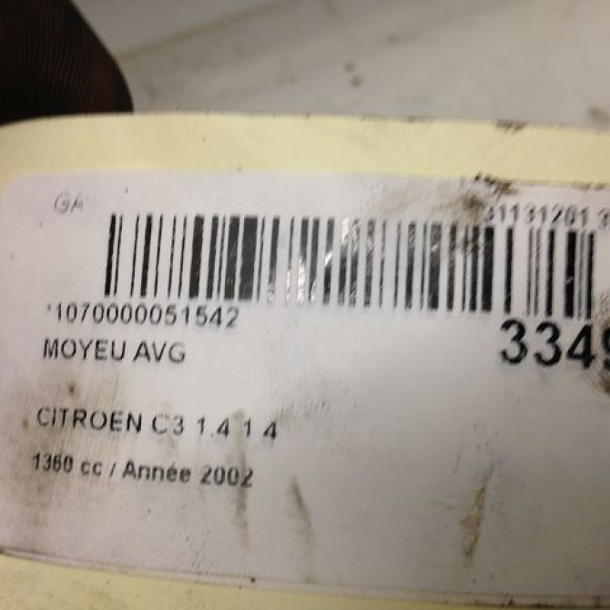 Moyeu avg occasion CITROEN C3 I Phase 1 04-2002->10-2005 1.1i 335086 4