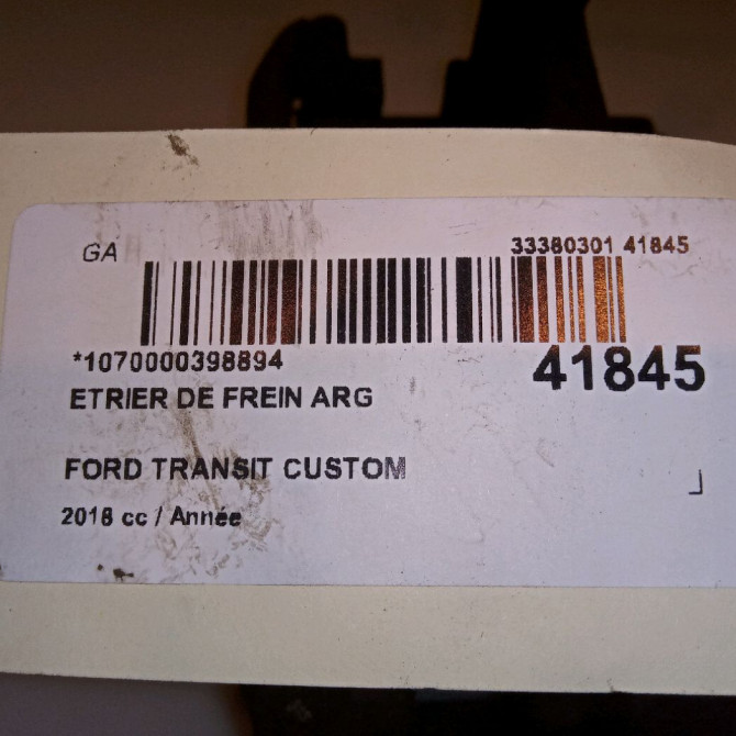 Etrier de frein arrière gauche occasion FORD TRANSIT CUSTOM Phase 2 01-2018->... 2385470 4
