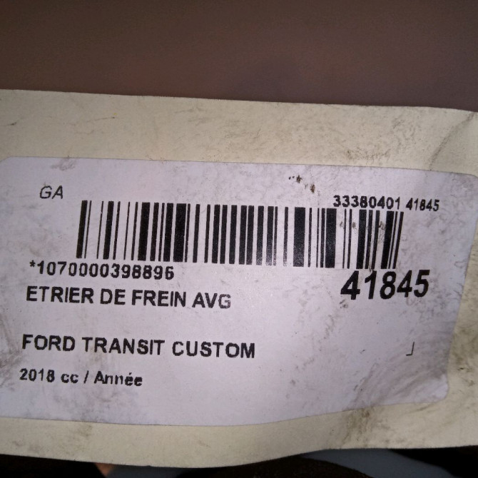 Etrier de frein avant gauche occasion FORD TRANSIT CUSTOM Phase 2 01-2018->... 1783933 4