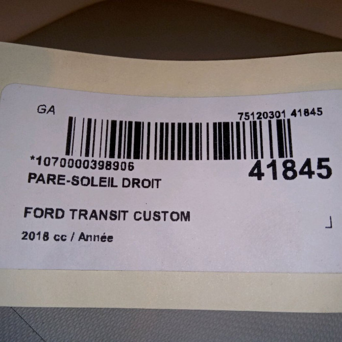 Pare-soleil droit occasion FORD TRANSIT CUSTOM Phase 2 01-2018->... 4